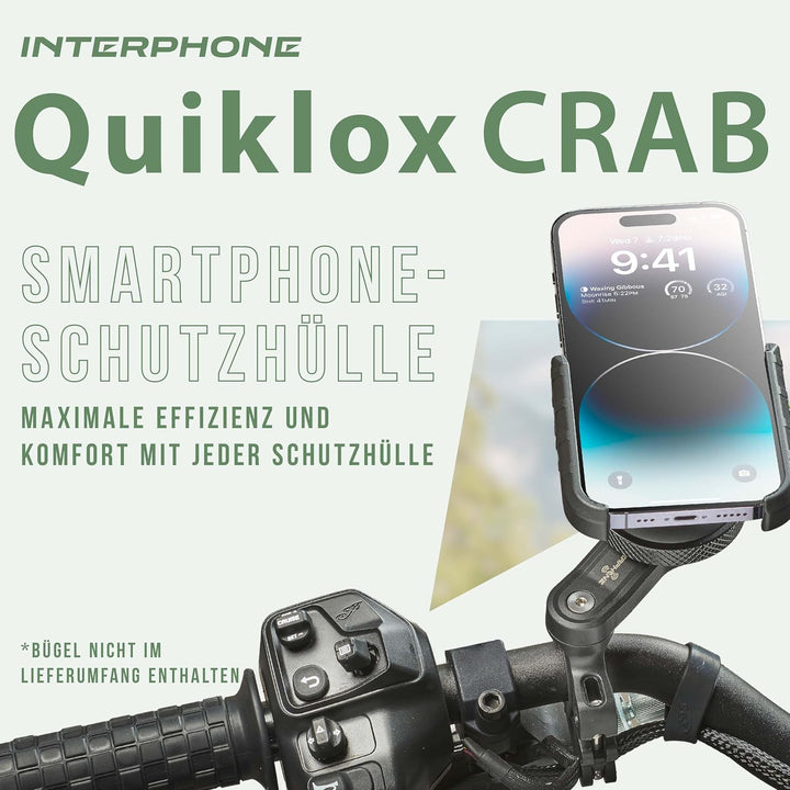INTERPHONE - Universelle Smartphone-Halterung (3,5" bis 7,5") für QUIKLOX Modularsystem - Motorrad-H