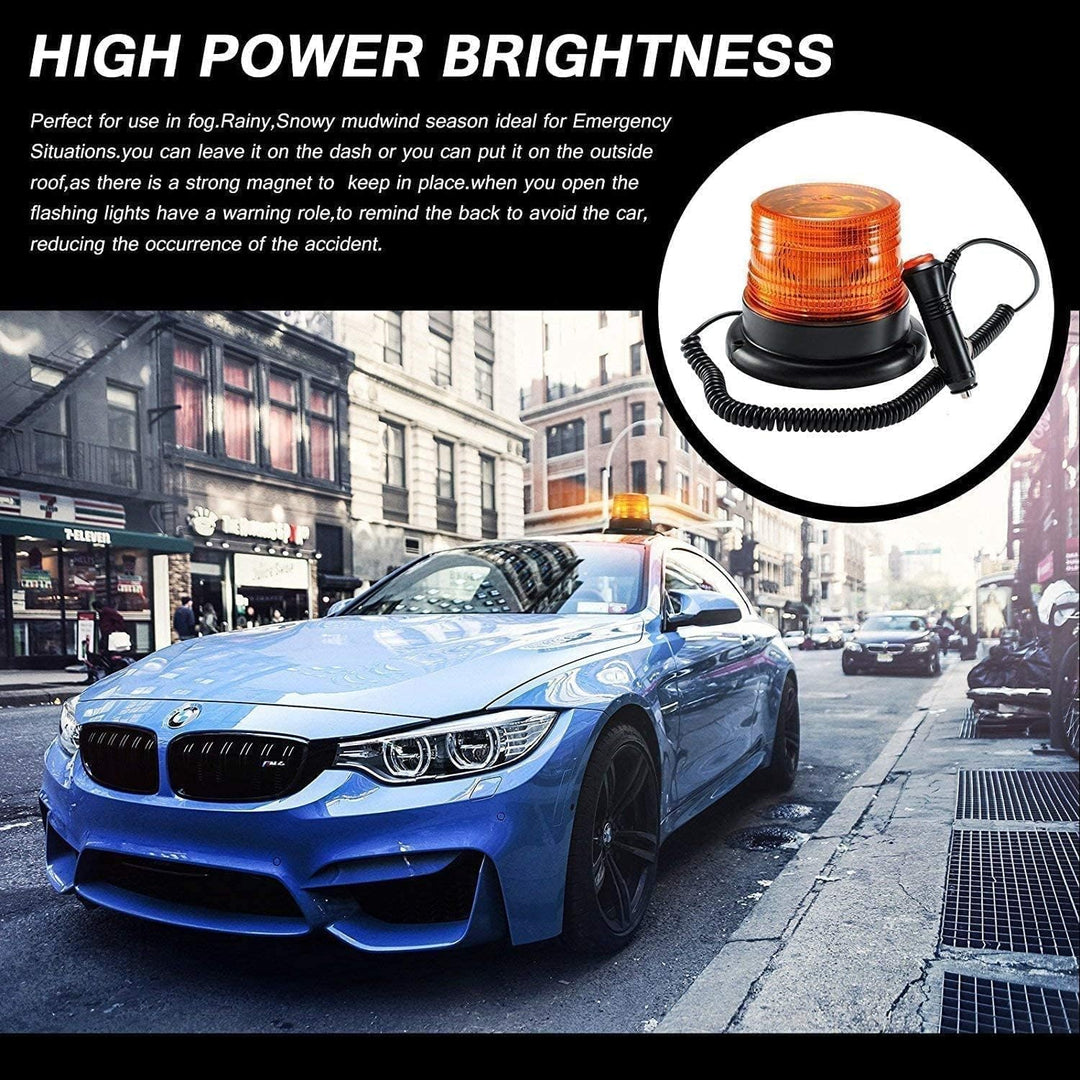 Dinfu Rundumleuchte 12V Magnet Gelb LED Warnleuchte Orange warnleuchte auto 24V Warnlicht für dach K