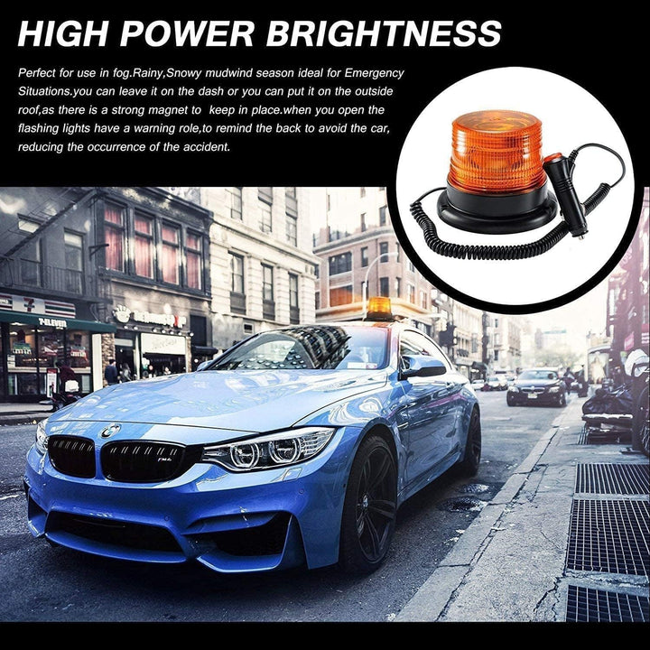 Dinfu Rundumleuchte 12V Magnet Gelb LED Warnleuchte Orange warnleuchte auto 24V Warnlicht für dach K