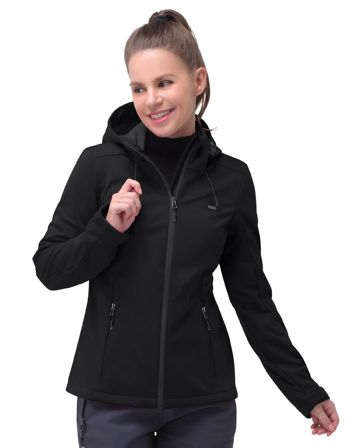 33,000ft Damen Softshelljacke Wasserdichte Winddichte Funktionsjacke Atmungsaktive Übergangsjacke Le