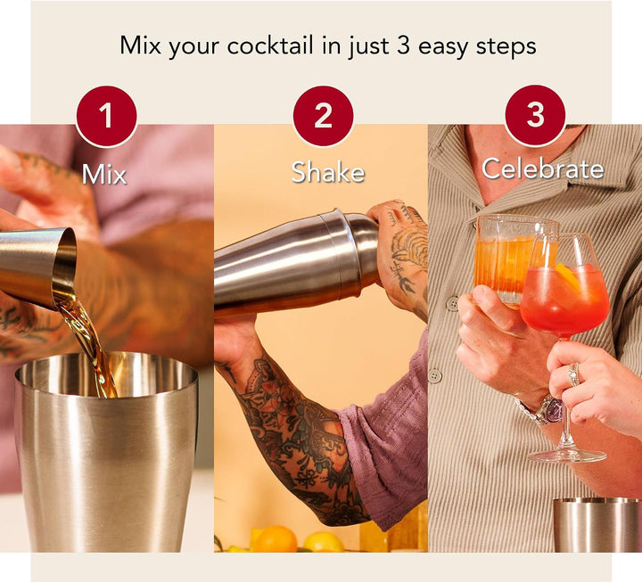 Vacu Vin Cocktail-Set Plus – 7 unverzichtbare Werkzeuge zum Mischen und Servieren von Cocktails – sp