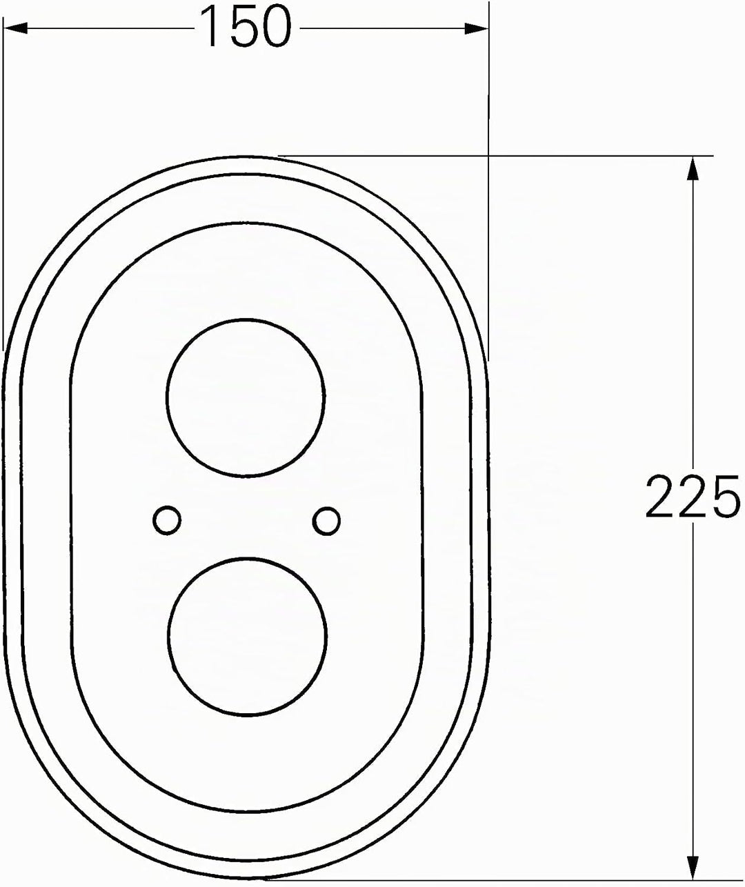 GROHE Rosette oval (Original Ersatzteil, Robust, Langlebig, Herstellergarantie: 5 Jahre), Chrom, 471