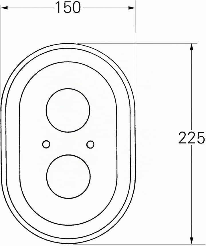 GROHE Rosette oval (Original Ersatzteil, Robust, Langlebig, Herstellergarantie: 5 Jahre), Chrom, 471