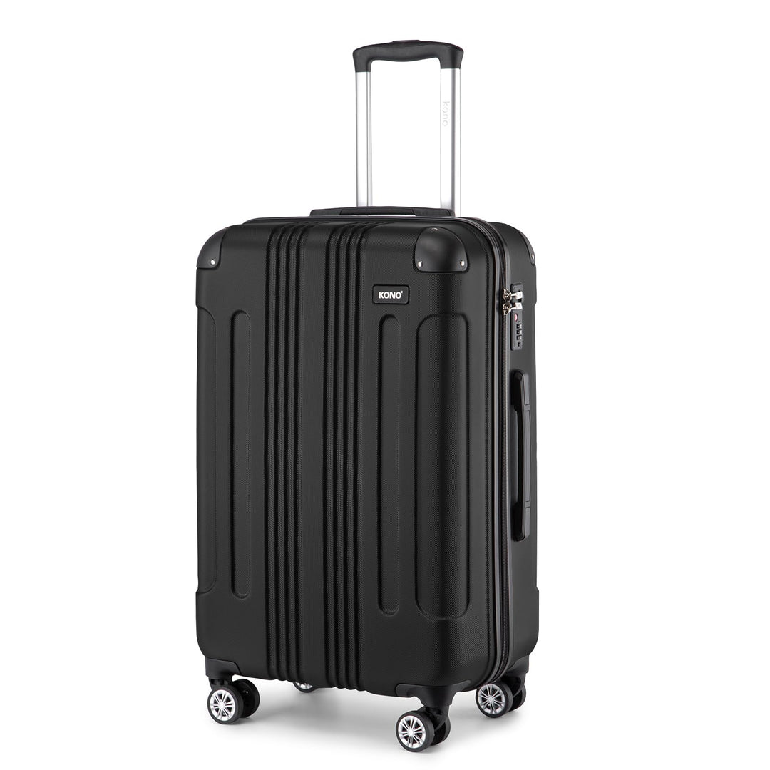 KONO Trolley Koffer Mittelgross Leicht Hartschalenkoffer Reisekoffer mit 4 Rollen, 65x42x26cm, 65Lit