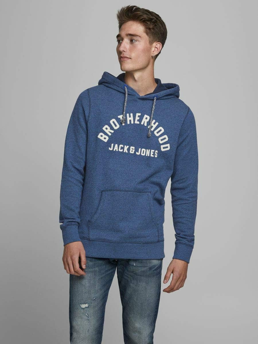JACK & JONES Male Hoodie Kängurutaschen MNavy Blazer
