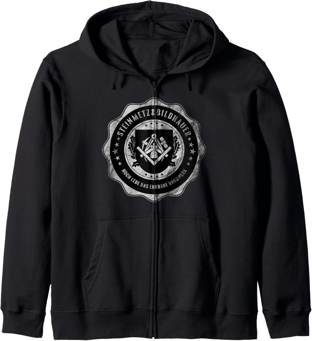 Steinmetz Bildhauer Handwerk Zunft Wappen Kapuzenjacke