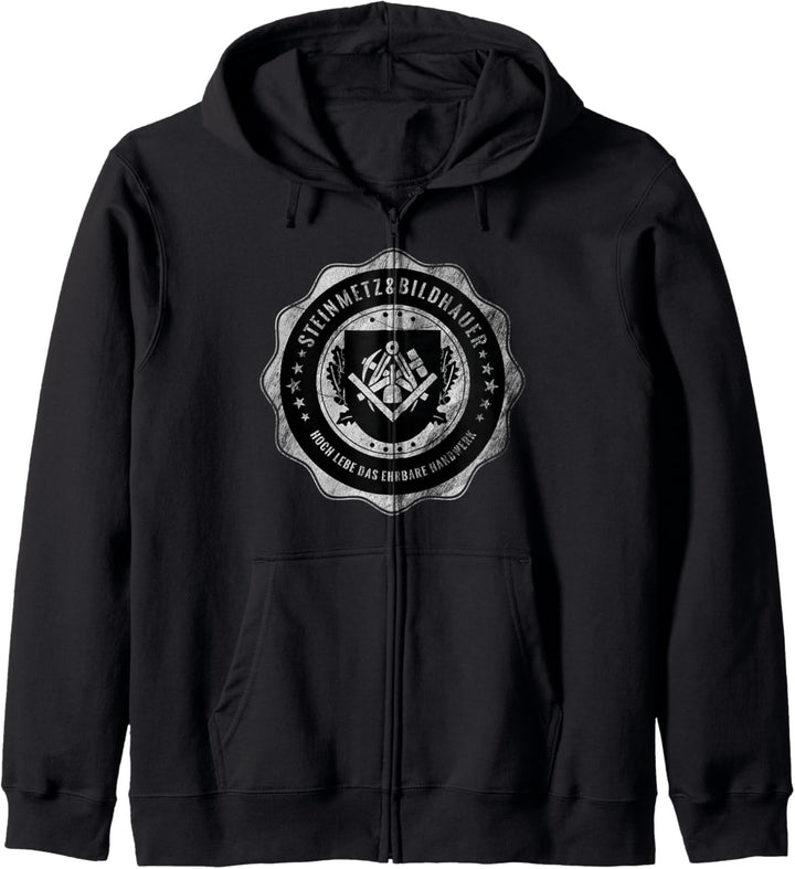 Steinmetz Bildhauer Handwerk Zunft Wappen Kapuzenjacke