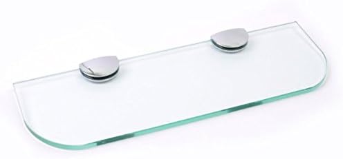 Glasablage mit abgerundeten Ecken, 3 Grössen (300 mm, 400 mm, 500 mm) und 3 Farben (transparent, wei