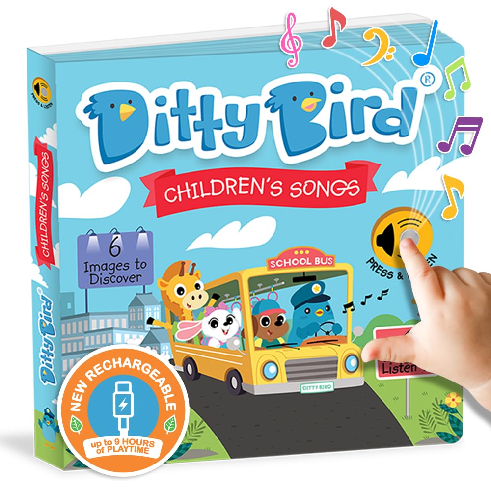 DITTY BIRD CHILDREN'S SONGS: Comptines en anglais - les roues de l'autobus (DITTY BIRD MUSICAL BOOKS
