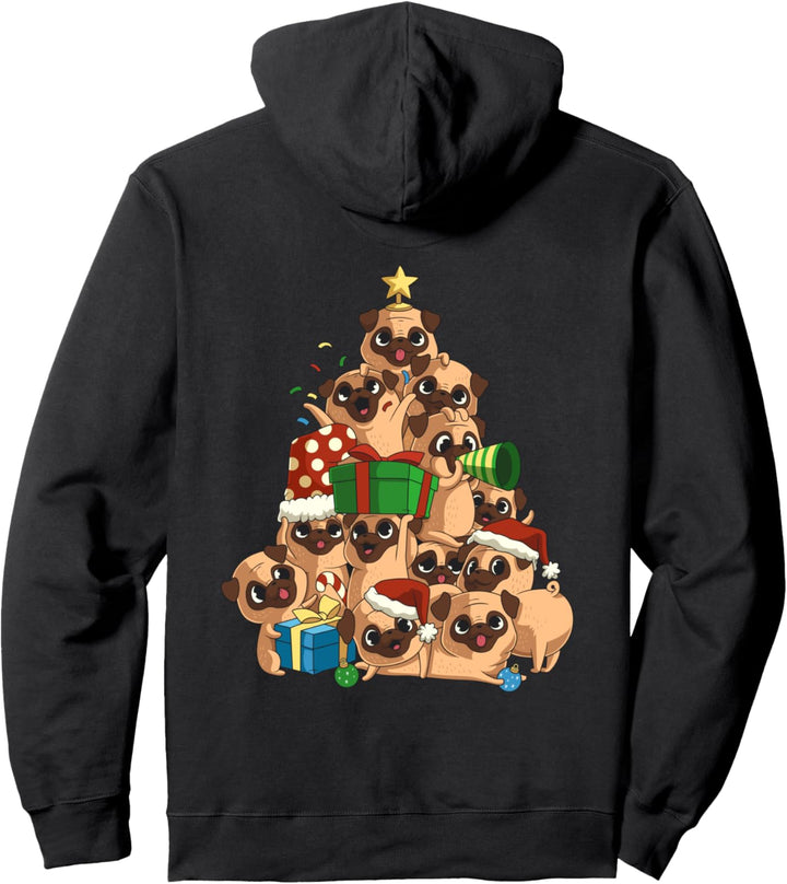 Frohe Pugmas Tree Pug Weihnachten Xmas Pug Pullover Hoodie