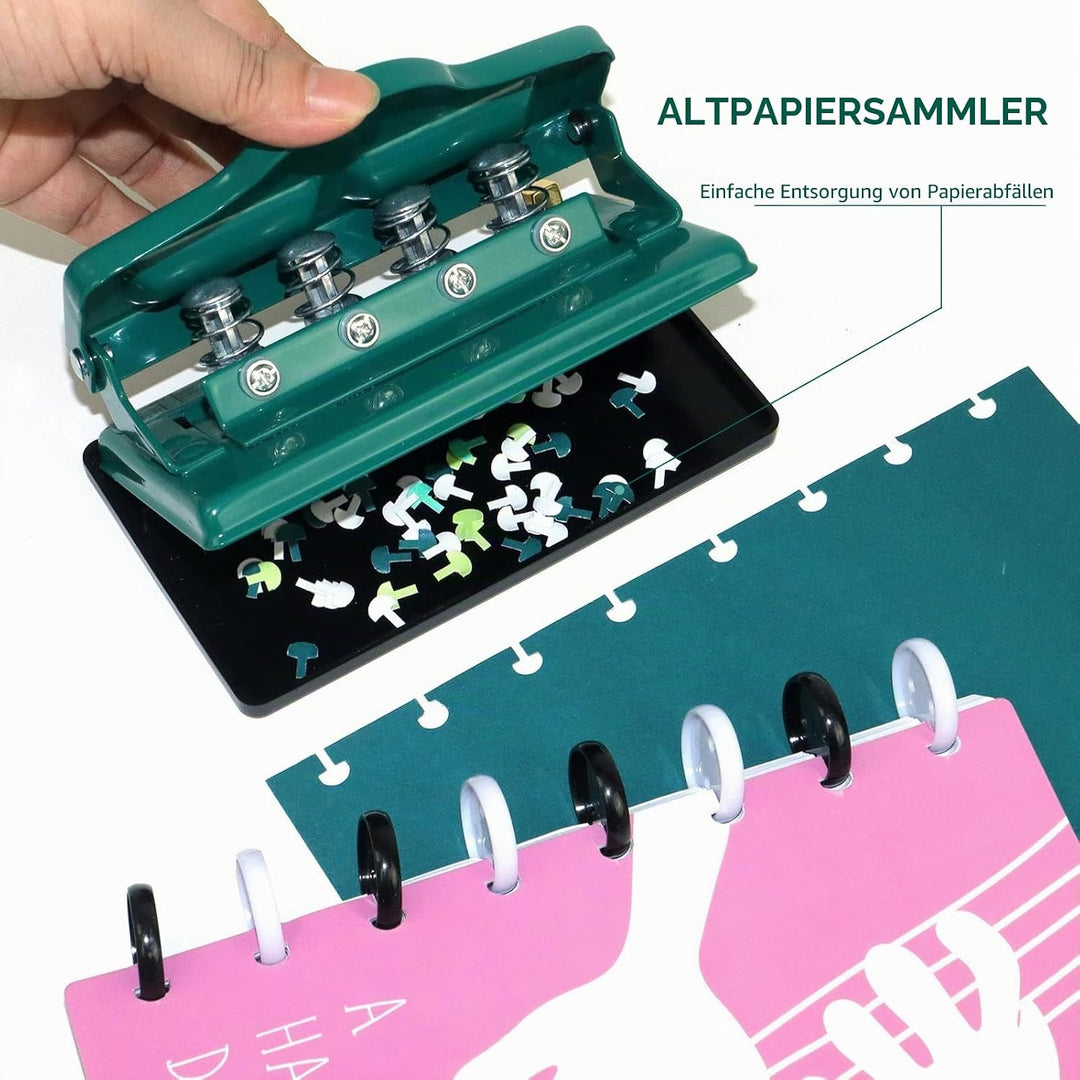 Enjoy Myself Pilz-Locher für alle Papiergrössen, Happy Planner Papierstanzer für Scheibengebundene P