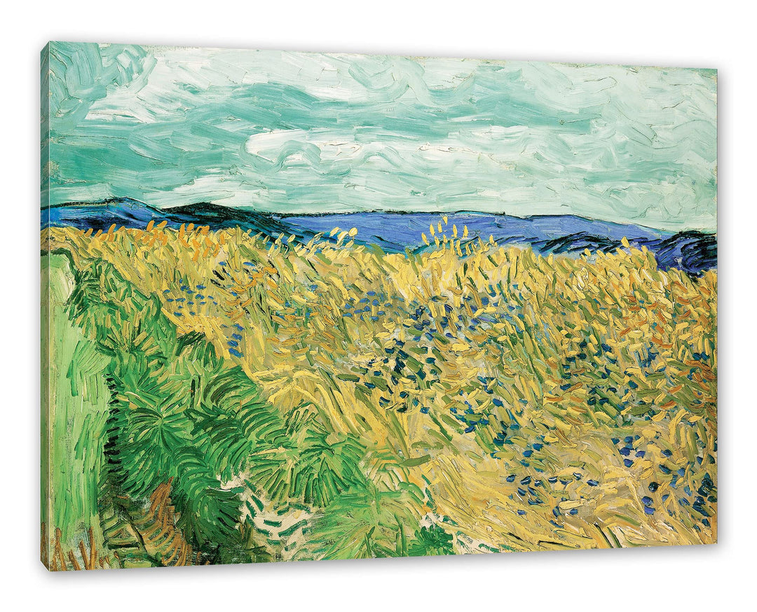 Vincent Van Gogh - Weizenfeld mit Kornblumen als Leinwandbild / Grösse: 100x70 cm / Wandbild / Kunst