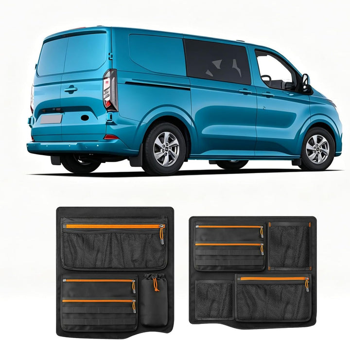 Scheunentür Lagerorganisator kompatibel mit Ford Transit Custom, 1 Paar Stauraumsparer Scheunentür O