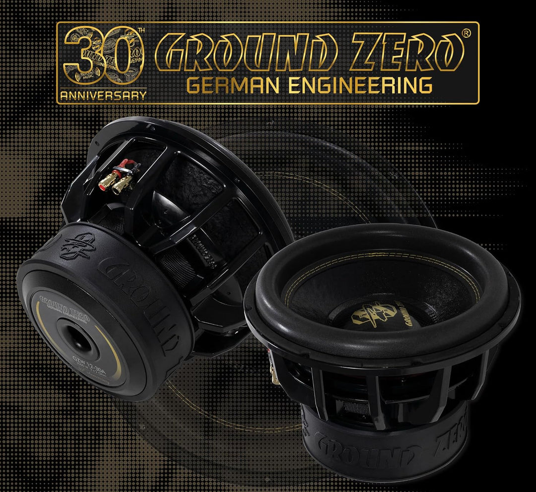 Ground Zero GZW 12-30A 30th Anniversary SPL Subwoofer – 30 cm (12”) – 1500 W RMS, 3” Schwingspule, T