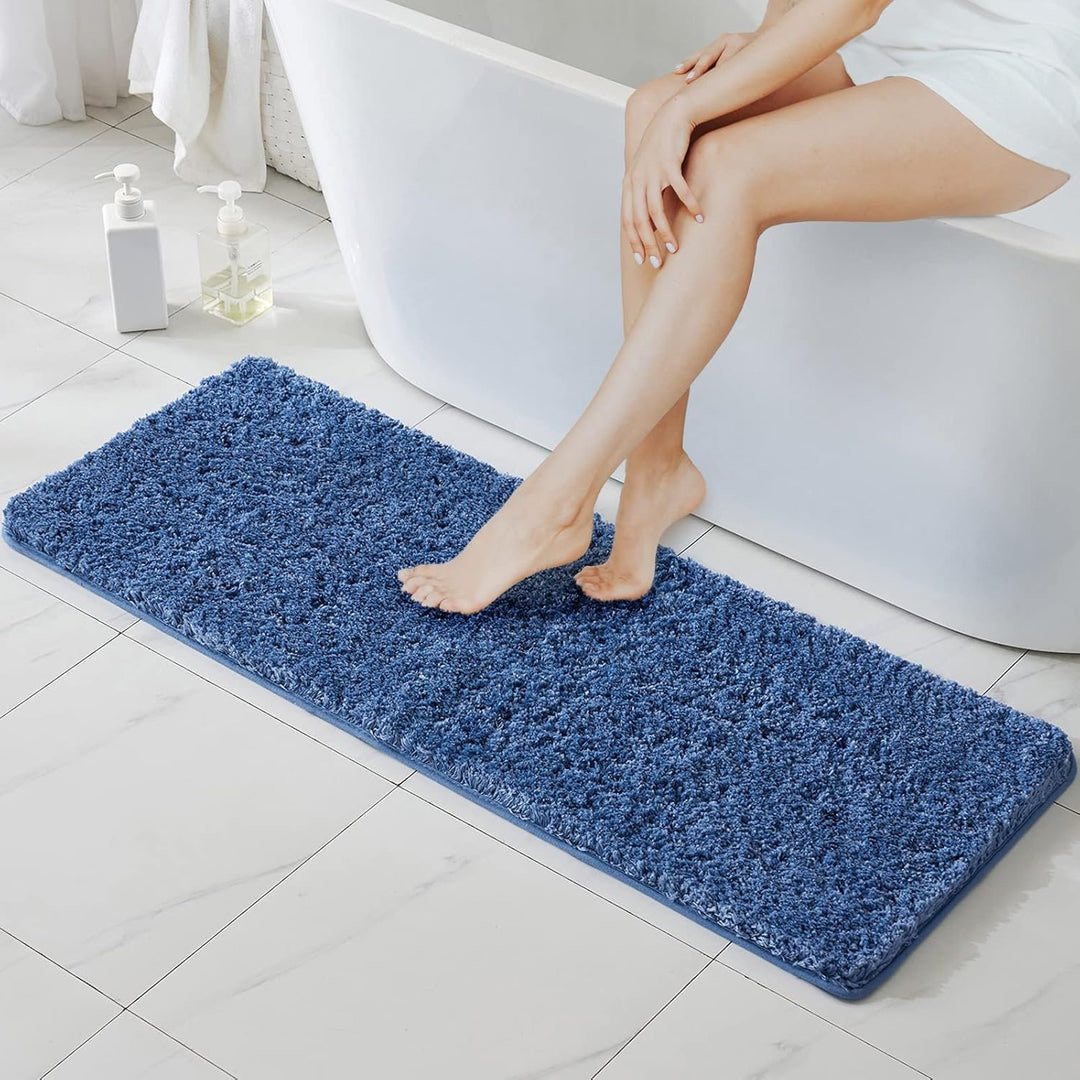 MIULEE Badematte Weiche Badteppich rutschfest Badvorleger Fussmatte Badzimmermatte Bettvorleger Flau