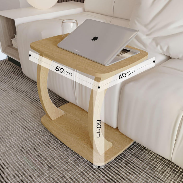 sugodesign Beistelltisch Couch, mit Rollen, Laptoptisch für Couch, Kleiner Wohnzimmertisch, Sofatisc