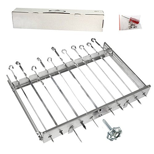 OLYMP Mehrfacher Grillspiessdreher Sesam II für 11 Spiesse, manuell, Schaschlik, Grillspiess, Drehsp