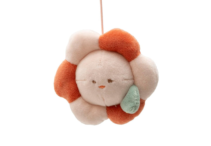 Jollein Mobile Baby – Pretty Picnic – Holzring mit Stofffiguren – Sonne, Blume, Biene & Marienkäfer