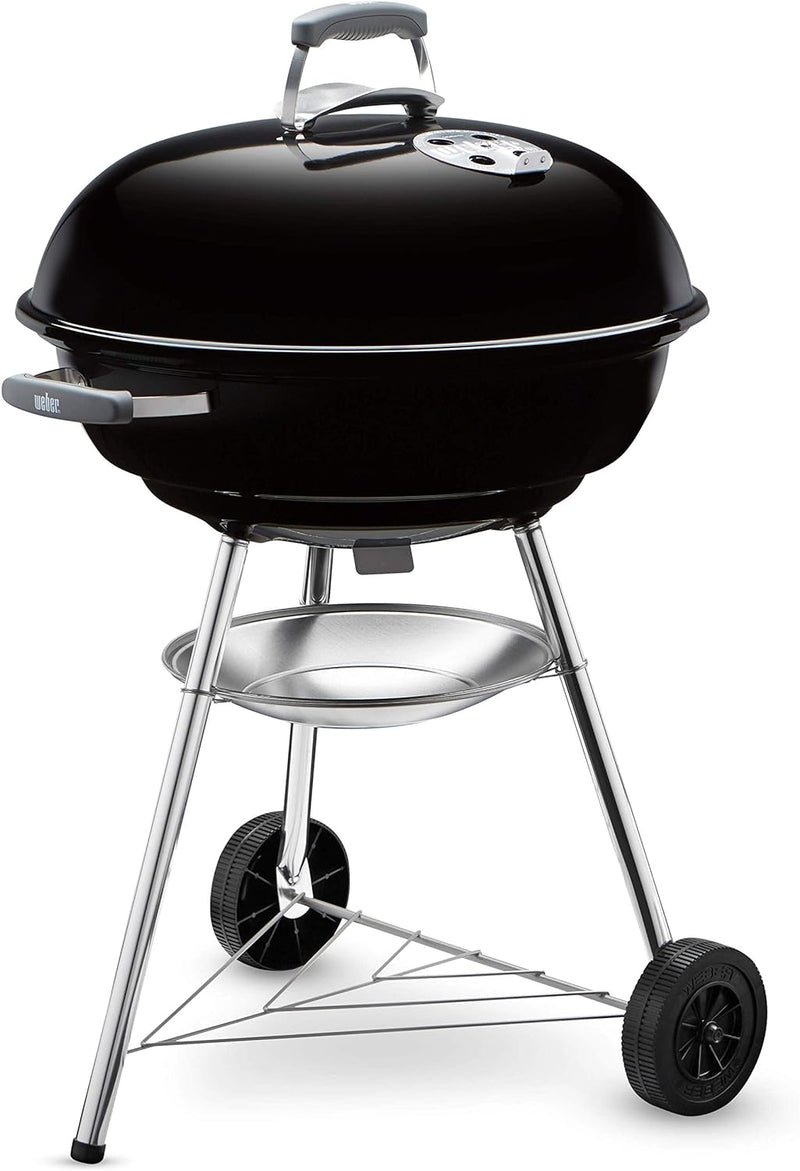 Weber Compact Kettle Holzkohlegrill, 57 cm, Schwarz (1321004), 58x66x96 cm 57cm