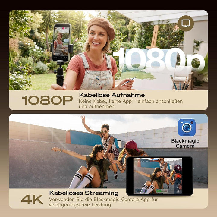 SYNCO XView Handy Selfie Monitor, Magnetischer Smartphone Vlog Bildschirm für iPhone & Android Rückk