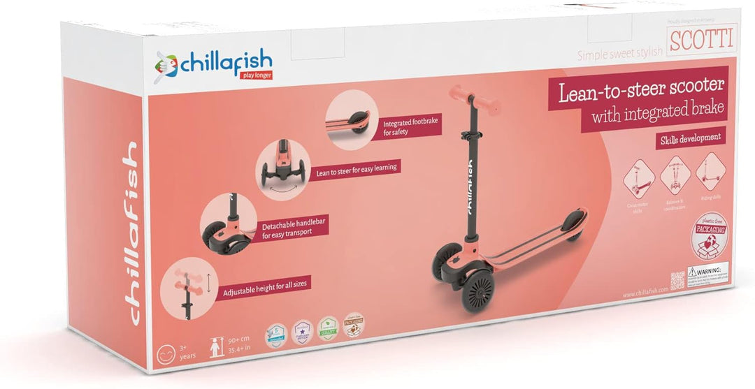 Chillafish Scotti mit oder ohne Leuchträder, Tretroller ab 3 Jahren Ohne Leuchträder Flamingo, Ohne