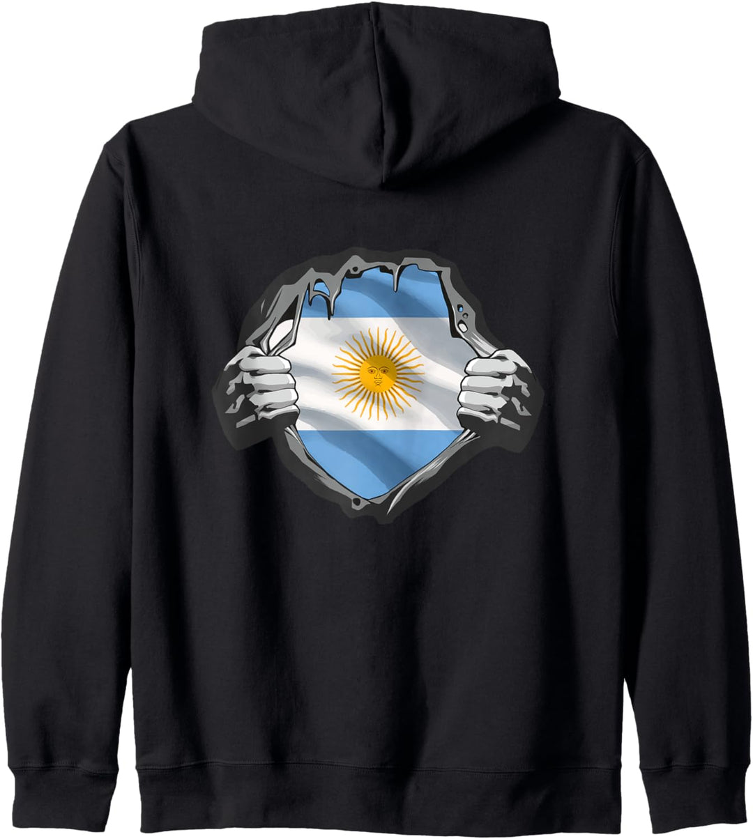 Argentinien zerrissenes Hemd-Design zeigen Sie Ihr argentinisches Herz Kapuzenjacke