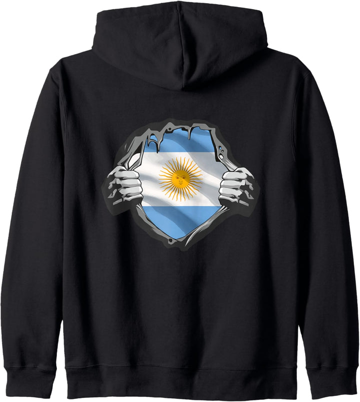 Argentinien zerrissenes Hemd-Design zeigen Sie Ihr argentinisches Herz Kapuzenjacke