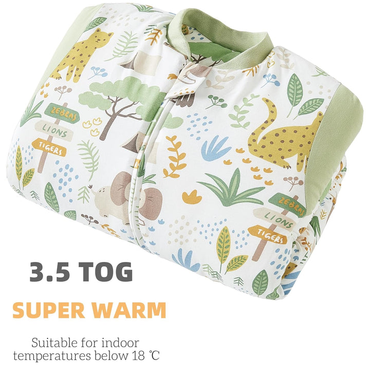 Chilsuessy Baby Schlafsack Winter mit abnembar Langarm Bio Baumwolle Babyschlafsack Kleine Kinder Ga
