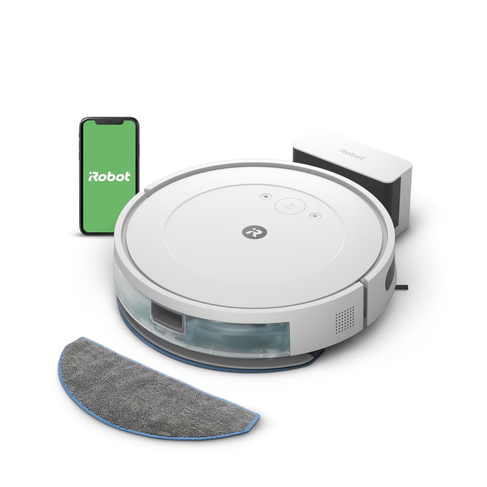iRobot Roomba Combo Essential Saug- und Wischroboter (Y0112), leistungsstarkes Saugen und Wischen, 4