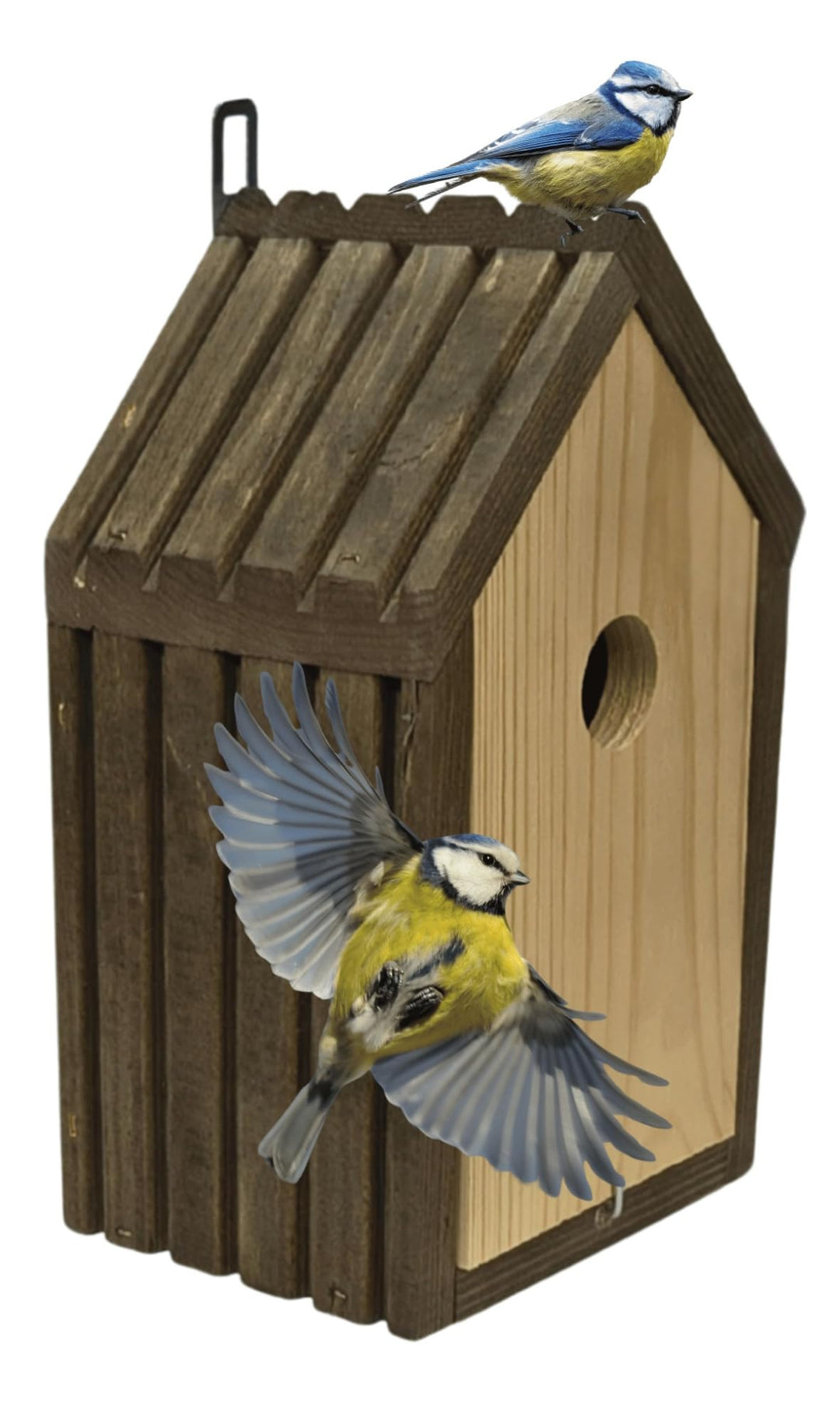 Meisen Nistkasten aus FSC® Holz mit 2,8 cm Einflugloch, Vogelhaus Blaumeisen & Kleinvögel, Brutkaste