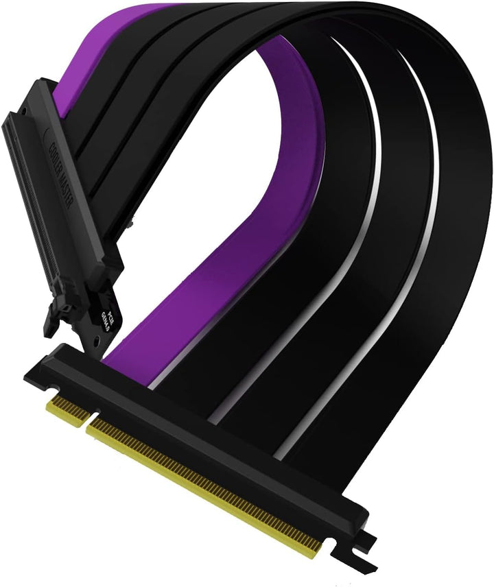 Cooler Master Riser-Kabel PCIe 4.0 x16-200mm, schwarz/lila, Anschlüsse - PCIe X 16, Stecker auf PCIe