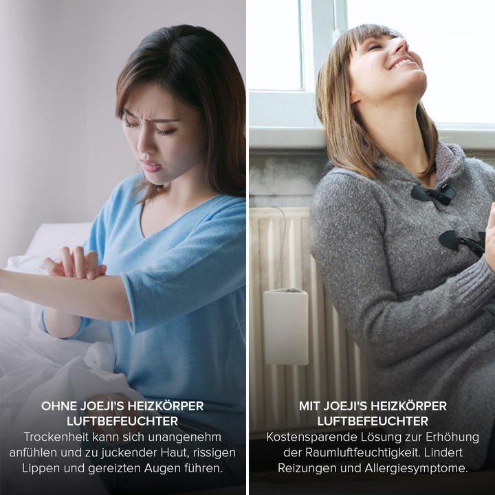 Joeji's Kitchen Heizkörper Luftbefeuchter 4er-Set/Luftbefeuchter Heizung mit weisser Keramik als Rau