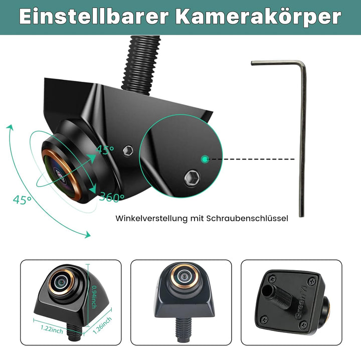 HD Rückfahrkamera, GreenAuto AHD 720P Rückfahrkamera für Auto, SUV, Wohnmobil, Anhänger, Wohnwagen,