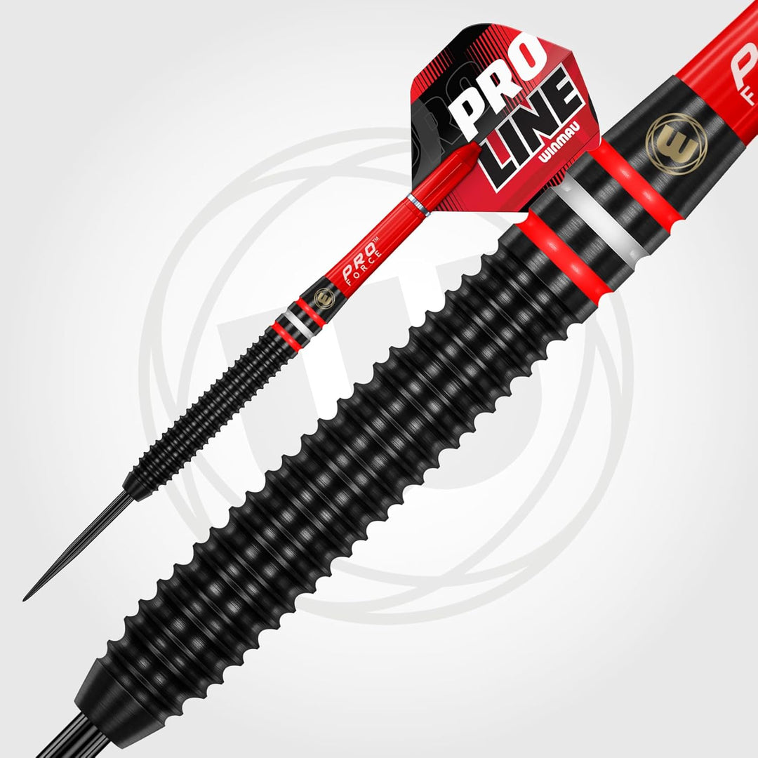 WINMAU Pro-Line Profi Wolfram Steeltip Dartpfeile Set mit Flights und Schäfte 25g Steeltip, 25g Stee