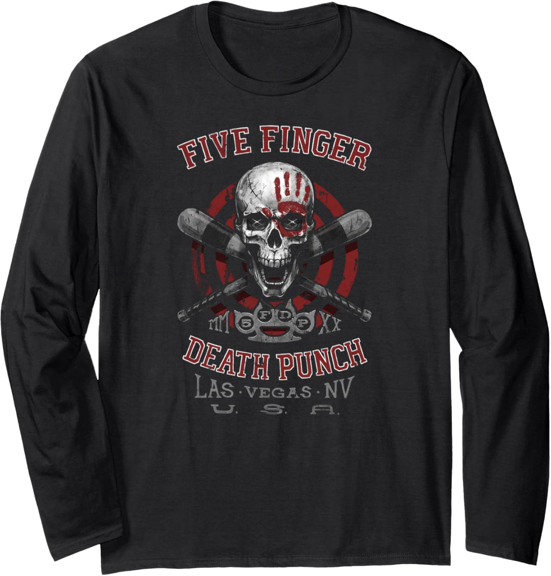 5FDP - Baseball Skull Langarmshirt