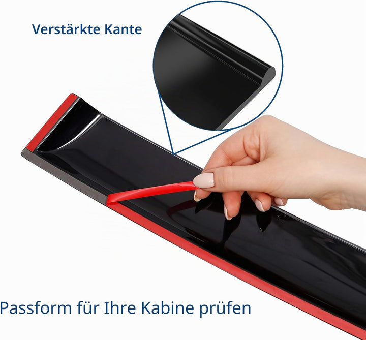 CLIM ART Windabweiser für/kompatible mit Toyota RAV4 2019-2026 (V) - Stick-on Regenabweiser - Autofe