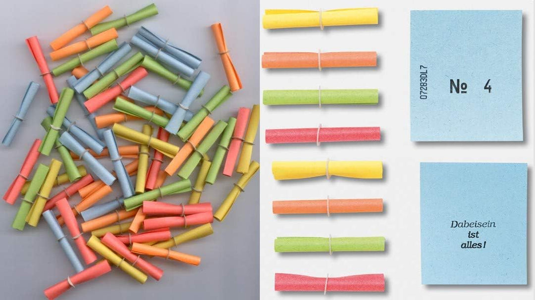 Tombola-Komplett-Set, bunt, 300 Gewinne+Aufkleber, 500 Nieten