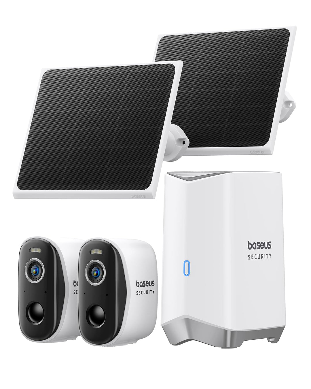 Baseus Security Überwachungskamera Aussen Solar Kabellos 16TB Erweiterbarer Speicher, Ewige Energie,