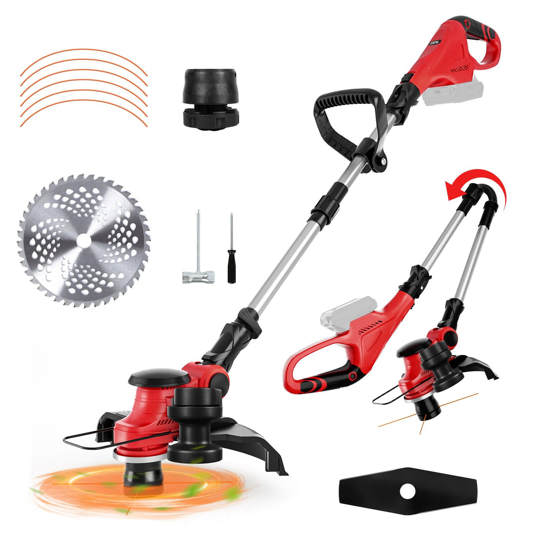 Akku Strimmer kompatibel mit Milwaukee 18V Akku, 3-in-1 Falt-Kombi mit bürstenlosem Motor 30cm Schni