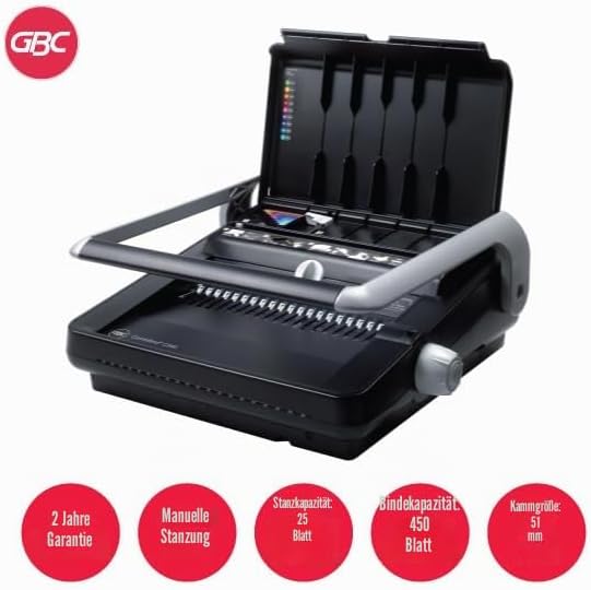 GBC 663733 CombBind C340 manuell-Bindegerät (mit automatischer Zentrierung), Manuell
