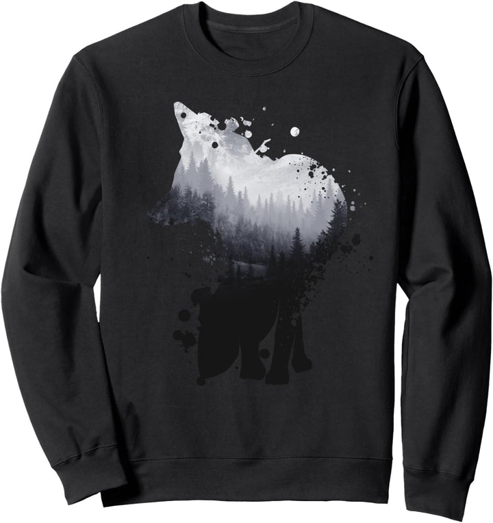 Tiersilhouette Fuchssilhouette | Damen Kinder Herren | Fuchs Sweatshirt