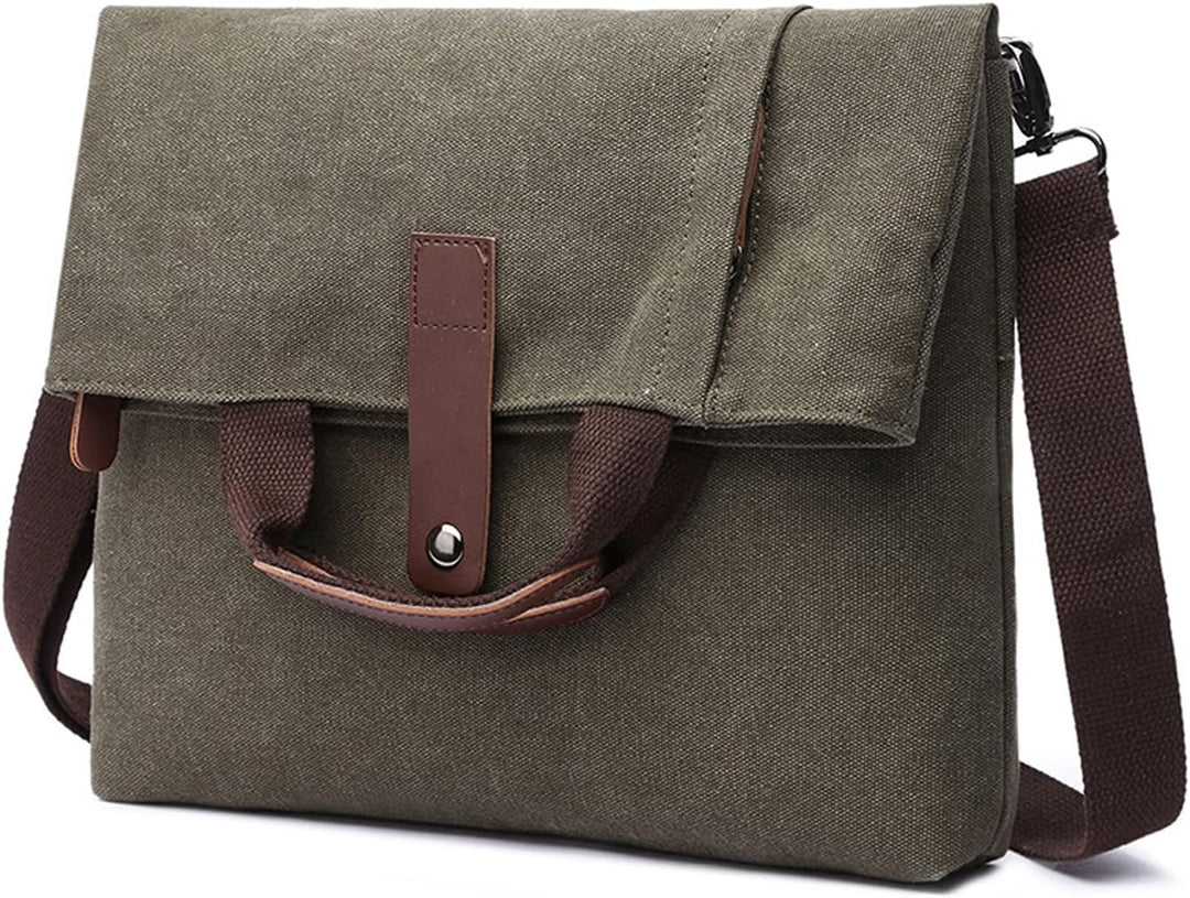 FANDARE Retro Umhängetasche Handtasche Schultertasche Herrentasche Segeltuch Kuriertasche Messenger-