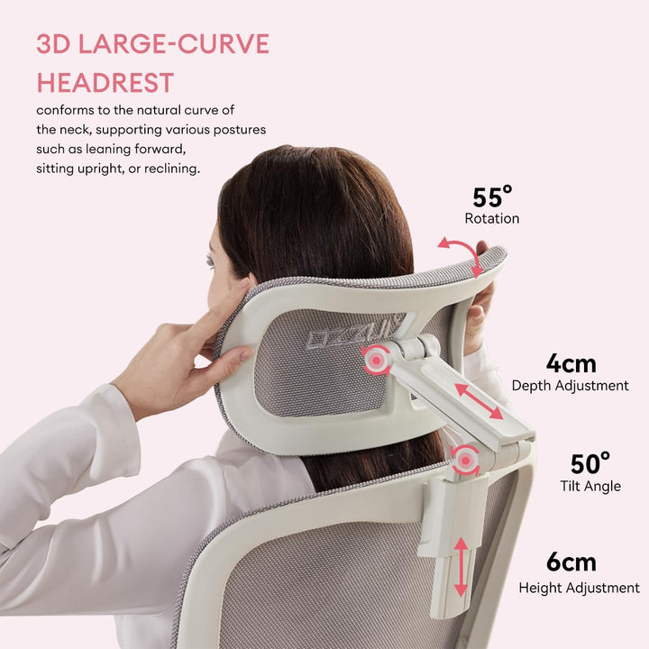 MUSSO E80 Muse FemmePosture™ Ergonomischer Bürostuhl für Frauen - 135° Neigung & 3D-Lendenstütze, 17