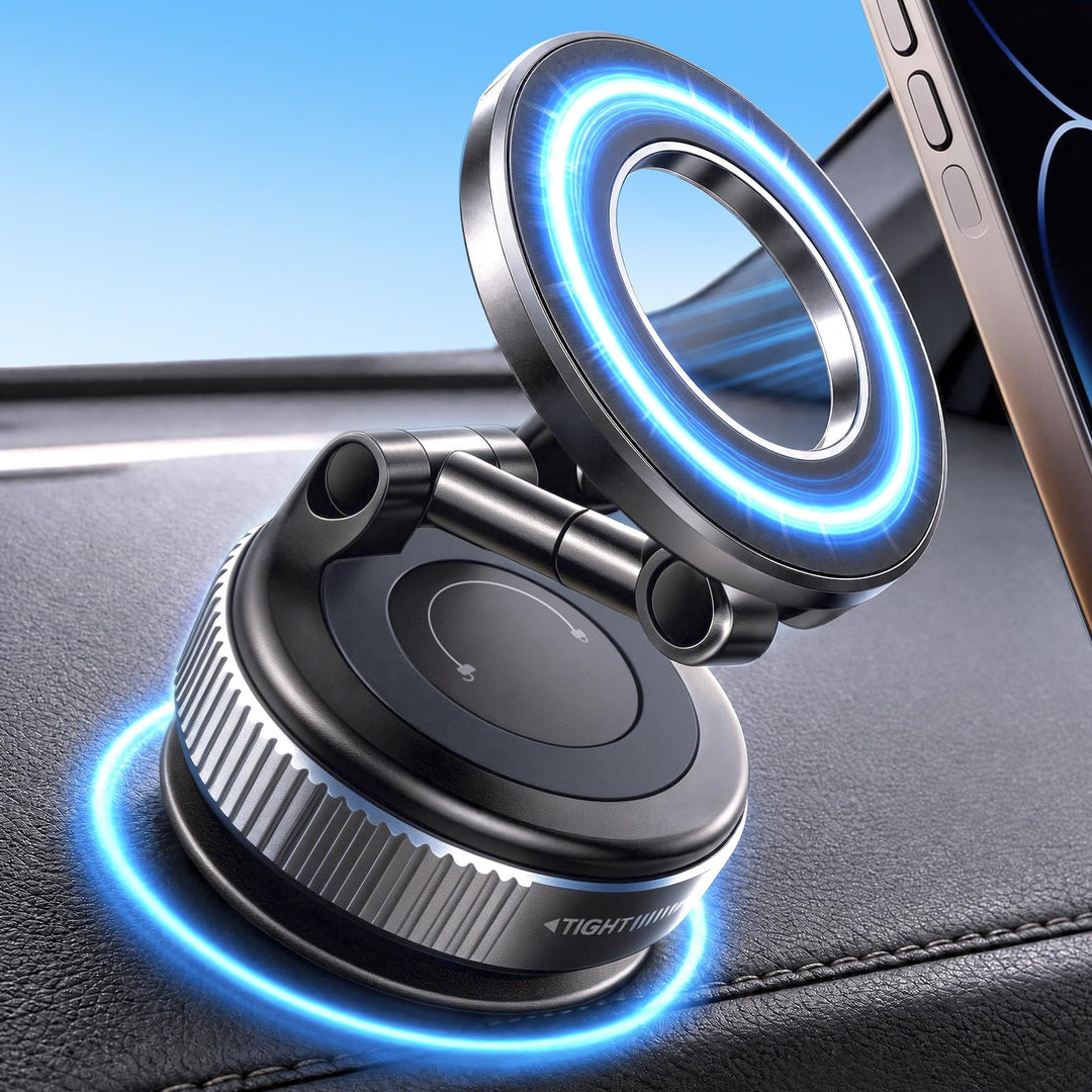 Handyhalterung Auto Magnet für Magsafe Autohalterung mit Vakuum Saugnapf N55 Magneten 360° Drehbar,