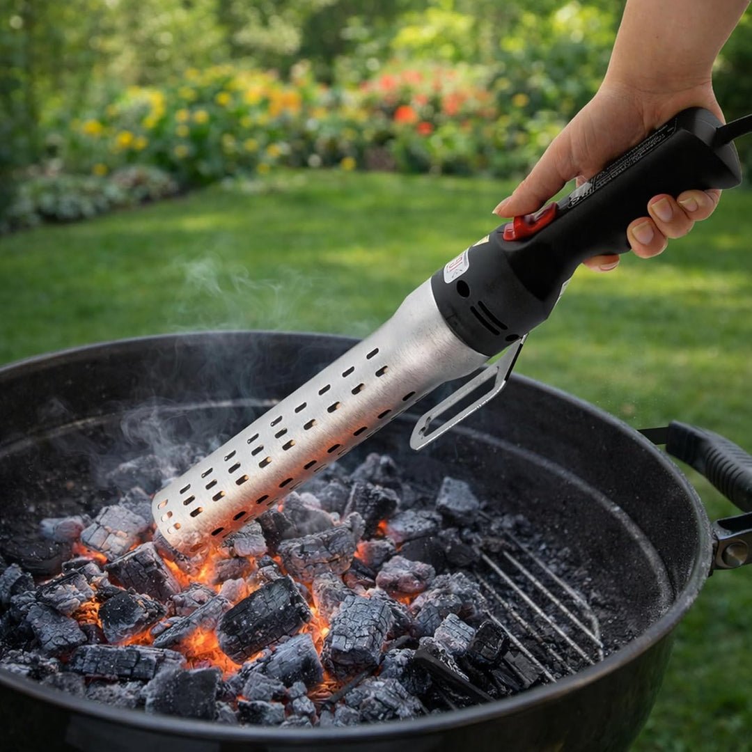 BBQ-Toro Elektrischer Grillanzünder IGGI | 2000 W, 650 °C | Elektro Kohleanzünder für BBQ Holzkohle,