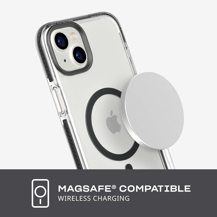 tech21 iPhone 14 Plus Evo Crystal Kompatibel mit MagSafe® - Stossdämpfend & Kratzfest Transparent Ha