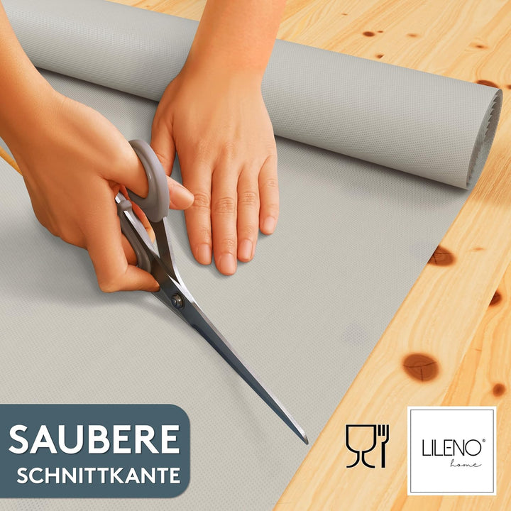 LILENO HOME Tischdeckenrolle 1,10 x 25 m - Tischdecke Hellgrau aus Vlies - Stoffähnlich, abwaschbare