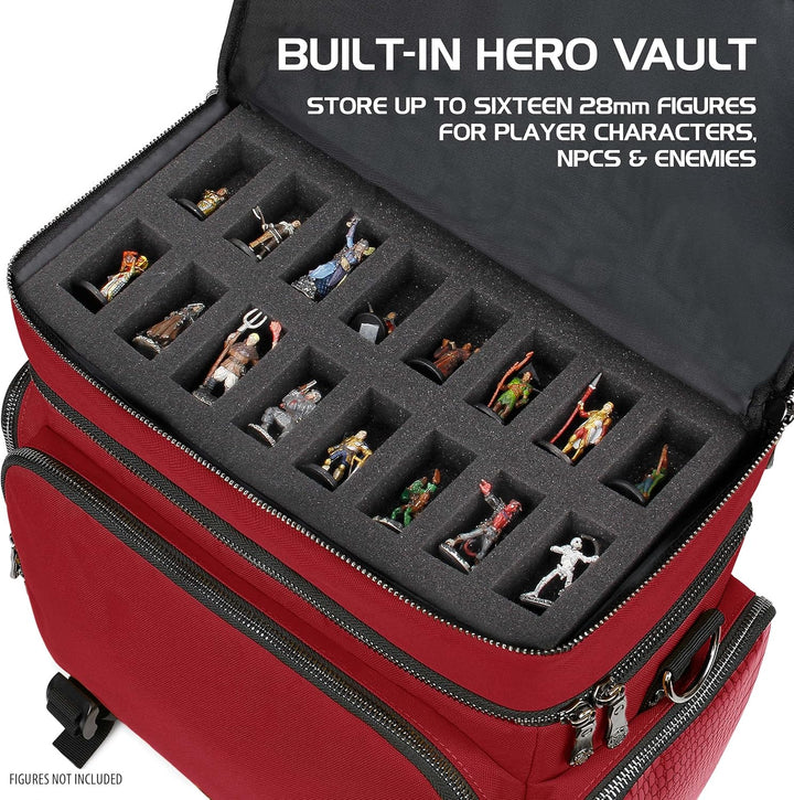 ENHANCE Tabletop RPG-Tasche des Abenteurers, Sammleredition - DND-Tasche mit Tabletop-Miniaturen-Auf