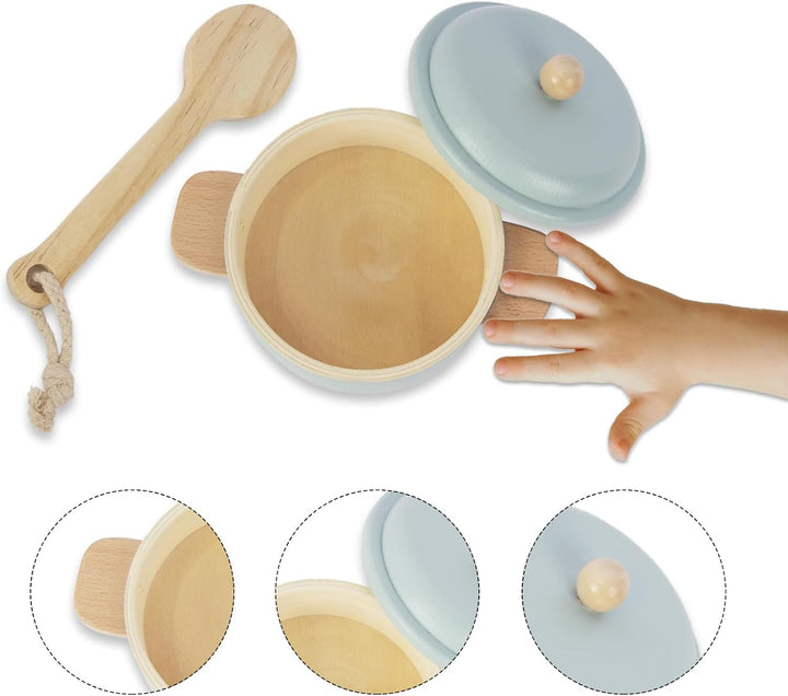 Kinderküche Zubehör, Realistisches Design, Sicher und Zuverlässig, Spielzeug Küchenzubehör, Topfset