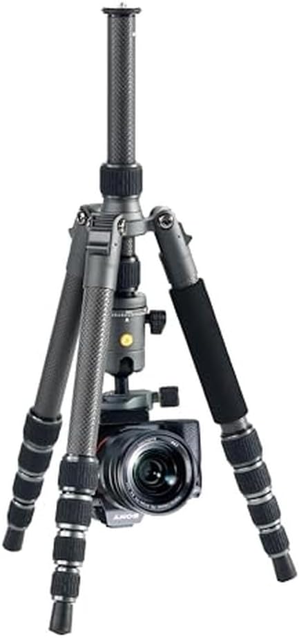 Vanguard VEO 3GO 265HCB - Reisestativ aus Carbon, Silber - schwarz Tripod, Tripod